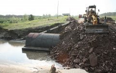 Обрушение на трассе Минусинск — Курагино — Артемовск. Фото с сайта 24.mvd.ru
