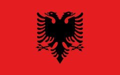 Флаг Албании. Изображение с сайта wikipedia.org