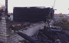 Сгоревший дом в Мушковичах. Фото с сайта fire.mchs.gov.ru