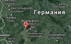 Висбаден на карте. Изображение сервиса Google Maps