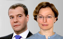 Дмитрий Медведев и Ева Василевская. Фото с сайта government.ru