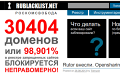 Скриншот сайта «Роскомсвободы» rublacklist.net