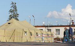 Палаточный лагерь для нелегальных мигрантов © KM.RU, Алексей Белкин
