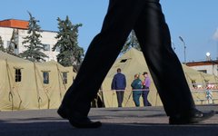 Палаточный лагерь для нелегальных мигрантов © KM.RU, Алексей Белкин