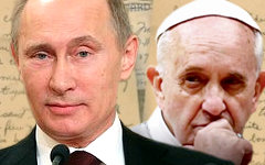 Владимир Путин и Папа Римский Франциск. Коллаж © KM.RU