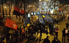 Шествие сторонников «Свободы». Фото пользователя Facebook Олександр Аронец