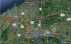 Река Ниагара. Изображение с Google Maps