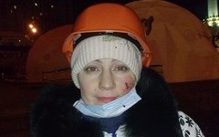 Корреспондент Галина Садомницева. Стоп-кадр Spilno.tv