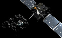 Отделение модуля «Фила» от космического зонда «Розетта». Фото с сайта esa.int