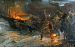 «Похороны викинга». Художник Фрэнк Дикси. Фото с сайта wikimedia.org
