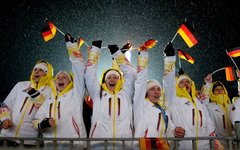 Болельщики сборной Германии в Сочи © РИА Новости, Григорий Сысоев