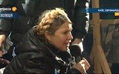 Юлия Тимошенко на Майдане. Стоп-кадр телеканала Espreso-TV