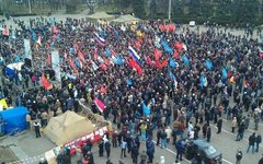 Демонстрация в Одессе. Кадр из трансляции o1.ua