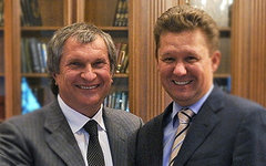 Игорь Сечин и Алексей Миллер. Фото с сайта gazprom.ru