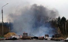 Один из ликвидированных блокпостов в Славянске. Фото из Твиттера @novostidnua