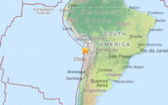 Эпицентр землетрясения в Чили. Изображение с сайта earthquake.usgs.gov