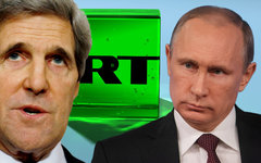 Джон Керри и Владимир Путин. Коллаж © KM.RU