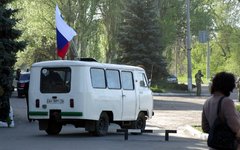 У здания горотдела милиции в Константиновке. Фото с сайта konstantinovka.in.ua