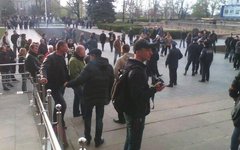 Митинг в Николаеве. Фото пользователя Твиттер ‏@NOVORUSSIA2014 