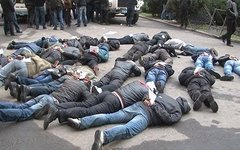 Задержание активистов в Харькове. Фото с сайта mvs.gov.ua
