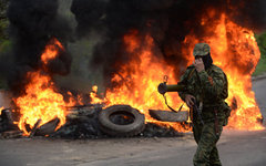 Ополченец на блокпосту под Славянском © РИА Новости, Михаил Воскресенский