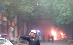 Последствия теракта в Урумчи. Фото пользователя Твиттер @gfkjdx
