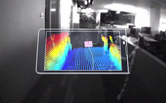 Смартфон c 3D-сканером пространства. Стоп-кадр с видео в YouTube