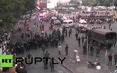 Военные на улицах Бангкока. Кадр телеканала Russia Today