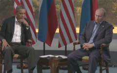 Владимир Путин и Барак Обама. Стопкадр из видео с сайта whitehouse.gov