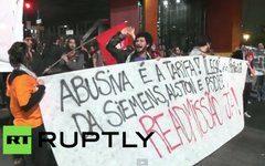 Забастовки в Бразилии. Кадр телеканала Russia Today