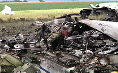 Обломки Ил-76 ВВС Украины. Кадр канала «Россия 24»