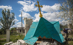 Разрушенный купол часовни в Черевковке © РИА Новости, Андрей Стенин