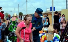 Переселенцы с Украины в Севастополе. Фото пресс-службы местного управления МЧС