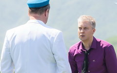 Кадр со съемок фильма «Горько! 2». Фото пресс-службы студии BAZELEVS