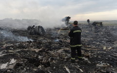 На месте крушения малазийского самолета Boeing 777 © РИА Новости, Михаил Воскрес