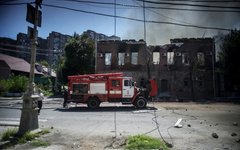 Последствия артобстрела Луганска © РИА Новости, Валерий Мельников