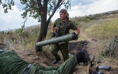 Бойцы ополчения во время боя за Кожевню © РИА Новости, Андрей Стенин