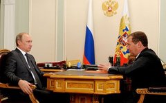 Владимир Путин и Дмитрий Медведев. Фото с сайта kremlin.ru