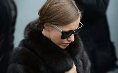 Ксения Собчак на церемонии прощания с Немцовым © РИА Новости, Илья Питалев