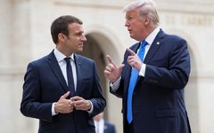 Эммануэль Макрон и Дональд Трамп