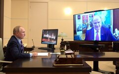 Встреча Путина с Зюгановым (в режиме видеоконференции)
