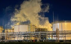 Пожар на Ильском нефтеперерабатывающем заводе в Краснодарском крае