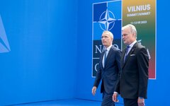 Встреча президента Литвы Гитанас Науседы с генсеком НАТО Йенсом Столтенбергом