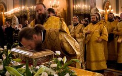 Служба в храме Христа Спасителя © KM.RU