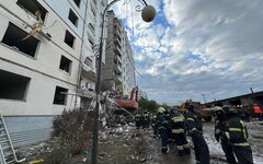 Спасательные работы на месте обрушения дома в Белгороде
