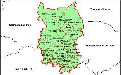 Омская область на карте