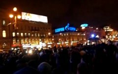 Акция протеста у Гостиного двора. Скриншот с Youtube.com