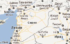 Сирия на карте © изображение с сайта maps.google.com