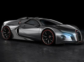 Новый Bugatti Veyron. Перед-бок Новый Bugatti Veyron. Перед-бок