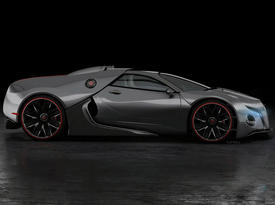 Новый Bugatti Veyron. Вид сбоку Новый Bugatti Veyron. Вид сбоку